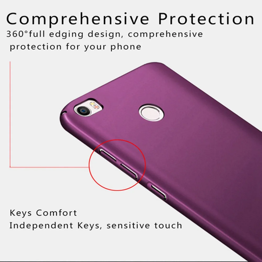 Luxury Design Frosted Phone Case For Xiaomi Mi max PC 360 Fulls Fasion Plain Hard Back Cover Mimax Bag |