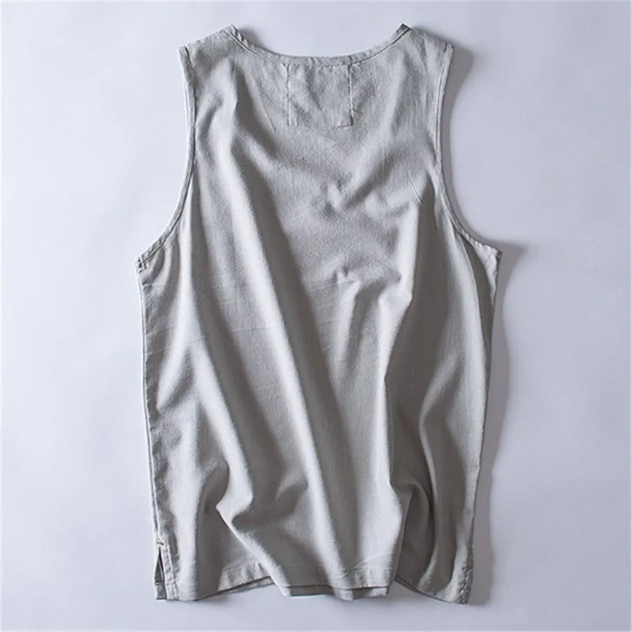 

Liene Cotton Tank Top Men New Summmer Casual Loose Thin Ropa Hombre Modis Camiseta Sin Manga Hombre Plus Size Men Tops Ds50470