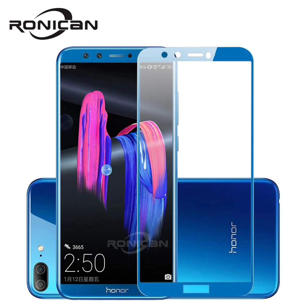 Закаленное стекло для Huawei honor 9 8 Lite 8X защита экрана с полным покрытием пленка 2.5D P20