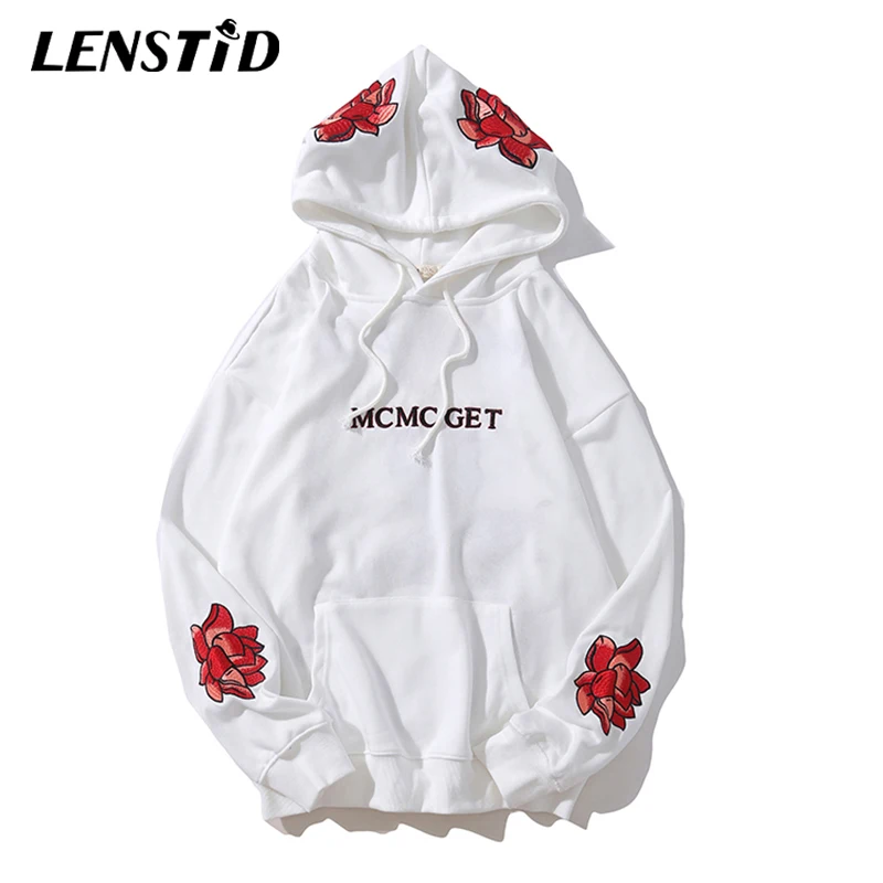 LENSTID 2019 Harajuku городская уличная Толстовка с вышивкой для мужчин в японском стиле