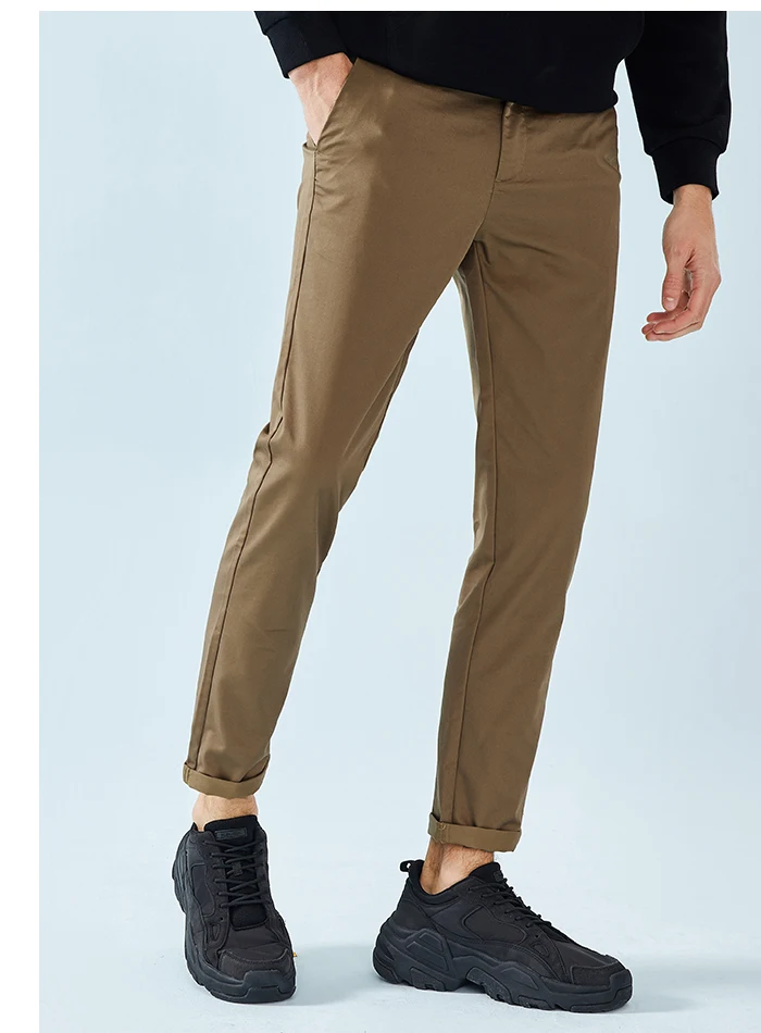 SEMIR, мужские обтягивающие хлопковые брюки, мужские чиносы с вышивкой, Мужские штаны, модные штаны на весну