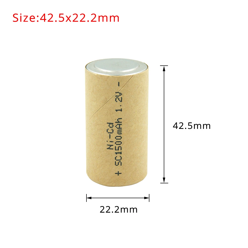 NiCd NI-CD SC 1,2 v аккумуляторные батареи 1500mah Электроинструмент батареи скорость разряда 10C-15C
