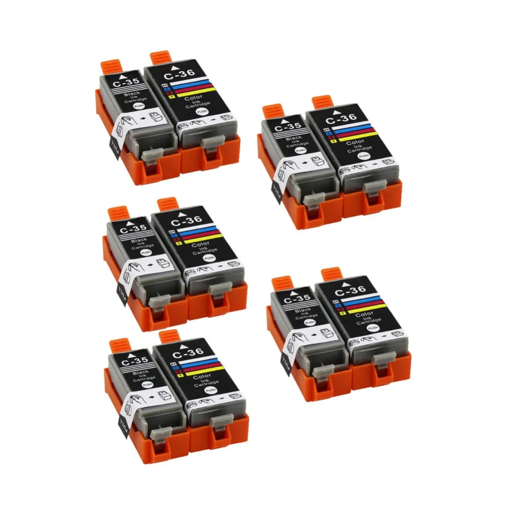 

10 PK совместимый чернильный картридж PGI35 CLI35 для Canon PIXMA IP100B/IP100/IP100 с батареей/mini260/320