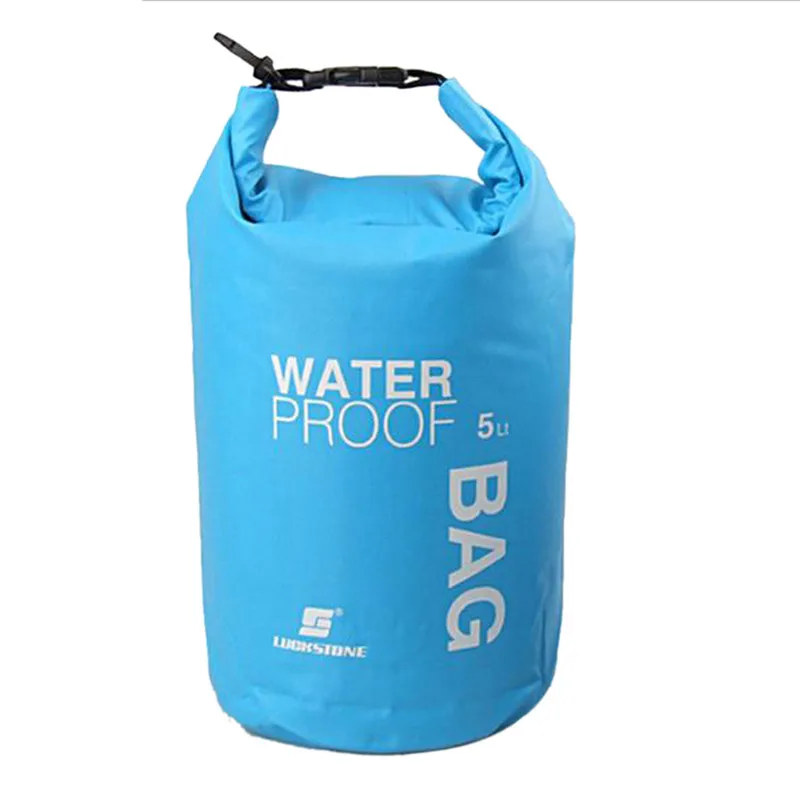 Blue 20L 5L/10L/20L Водонепроницаемая водонепроницаемая сумка мешок сумка на лодках Каякинг Кемпинг рафтинг Туризм плавательный Туризм складная сумка для хранения рюкзак - Цвет: Blue 20L