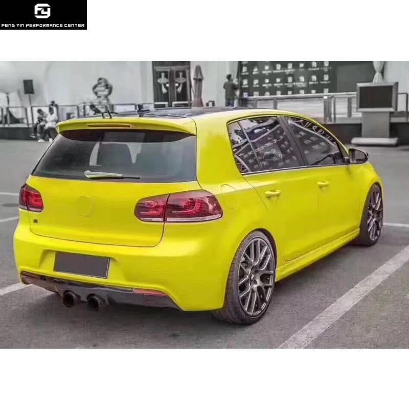 Golf 6 R20 комплекты кузова автомобиля PP Неокрашенный передний бампер задний бампер боковые юбки выхлопные для Volkswagen VW Golf 6 MK6 R20 стиль