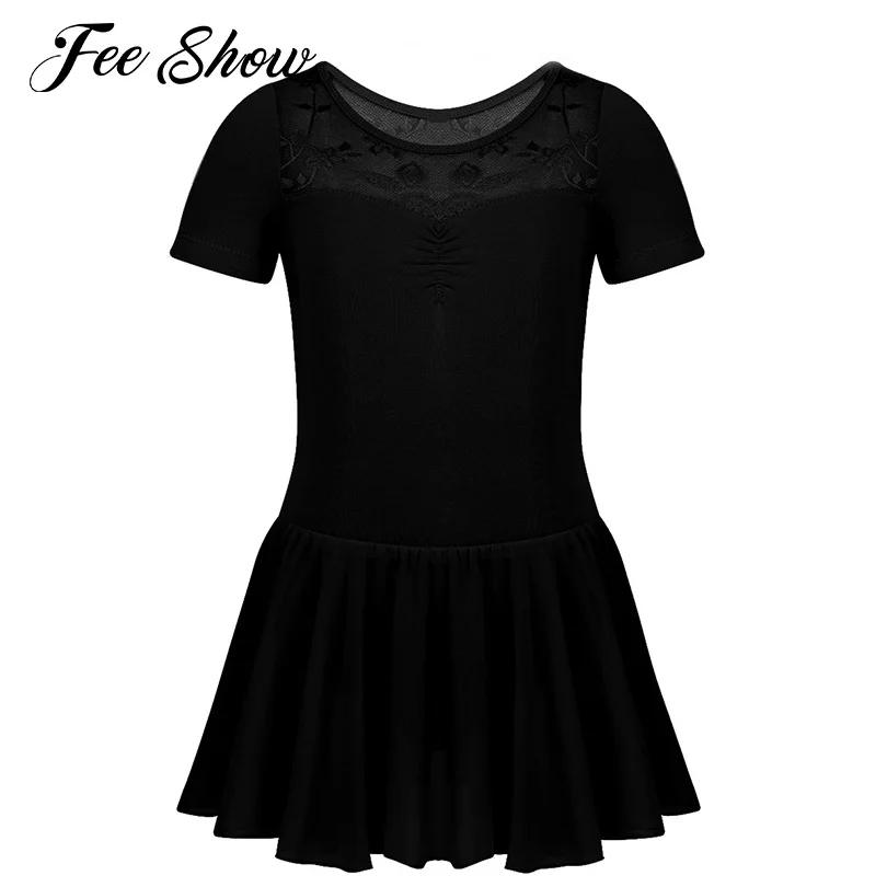 Балерина для детей балетное платье девочек гимнастический трико с коротким