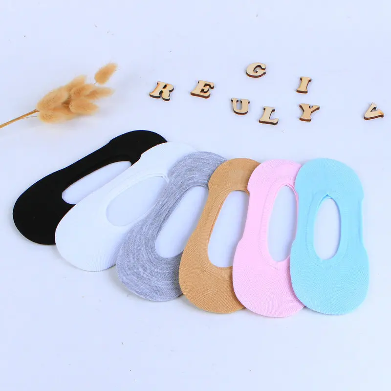 20 пар/упак. женские хлопковые носки башмачки ярких цветов невидимые низкие один