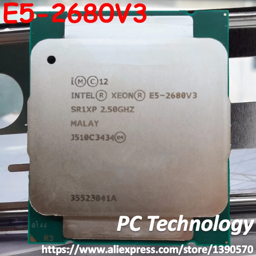 Оригинальный процессор Intel Xeon E5 2680V3 2 50 ГГц 30 Мб 120 Вт SR1XP 2680 V3 12 ядерный для