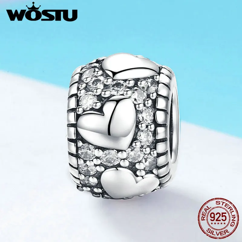 WOSTU новинка 2019 модные бусины из стерлингового серебра 925 пробы с яркими