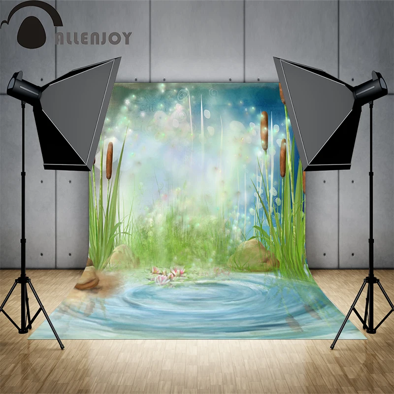 Allenjoy background for photo spring Easter Clear river baby shower Professional photography photophone photozone vinyl backdrop | Фото- и