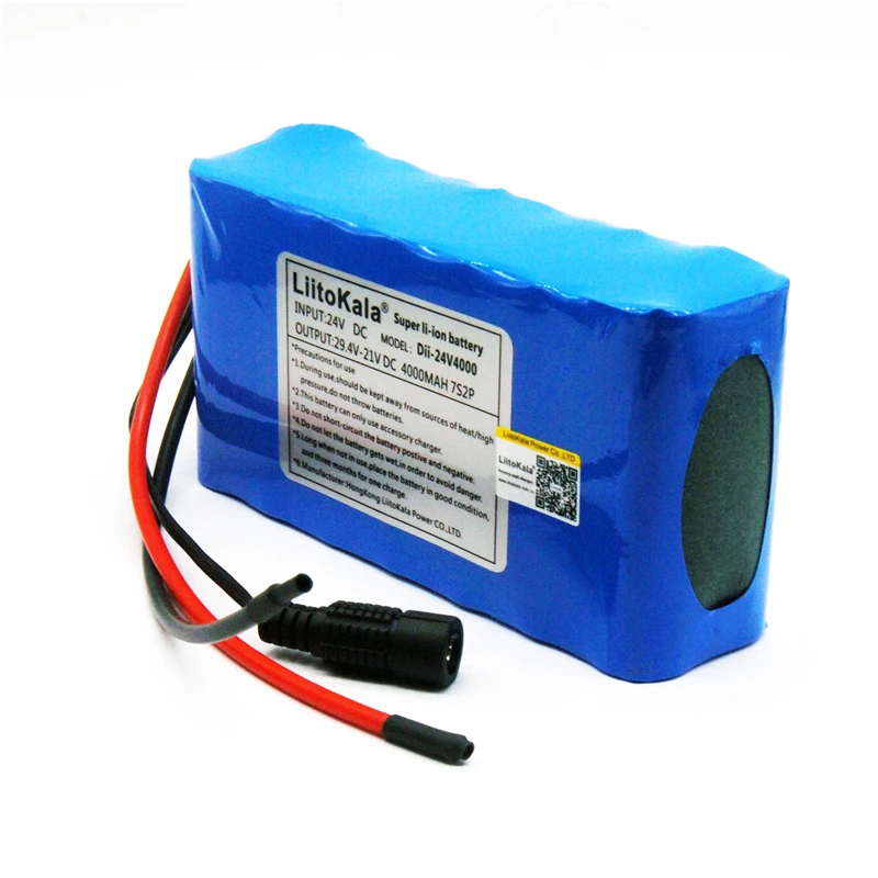 HK liitokala 7S2P 24 V 4Ah 18650 аккумуляторная батарея 29,4 V 4000 mAh Портативное зарядное мини-устройство для светодиодный/лампа/камера