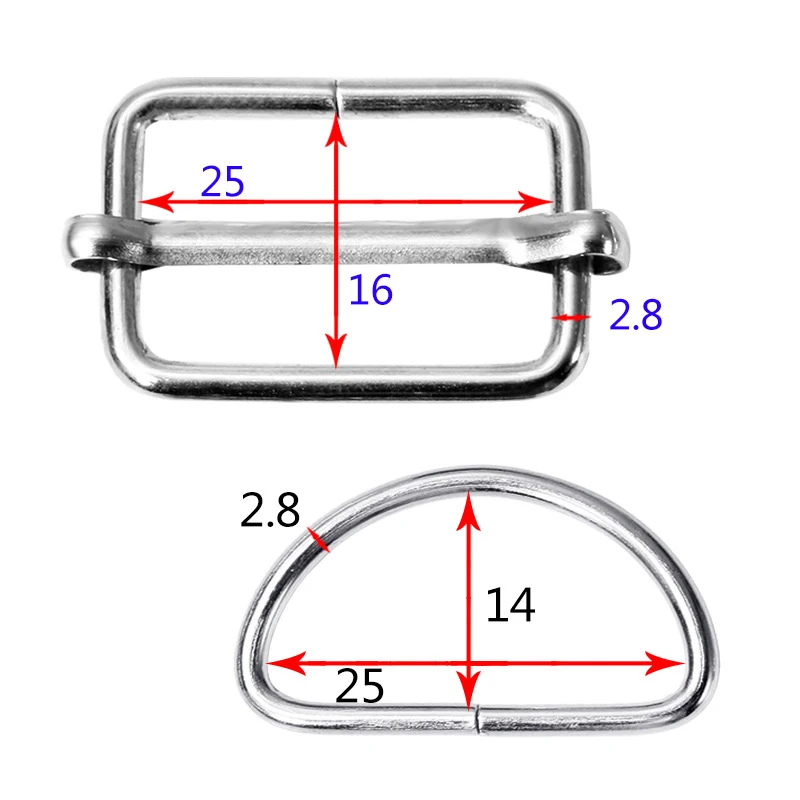 50PCS Metal Adjustable Square D Ring Buckles Sliver Color Needlework Luggage Sewing Handmade Bag Purse Manual Buttons | Дом и сад