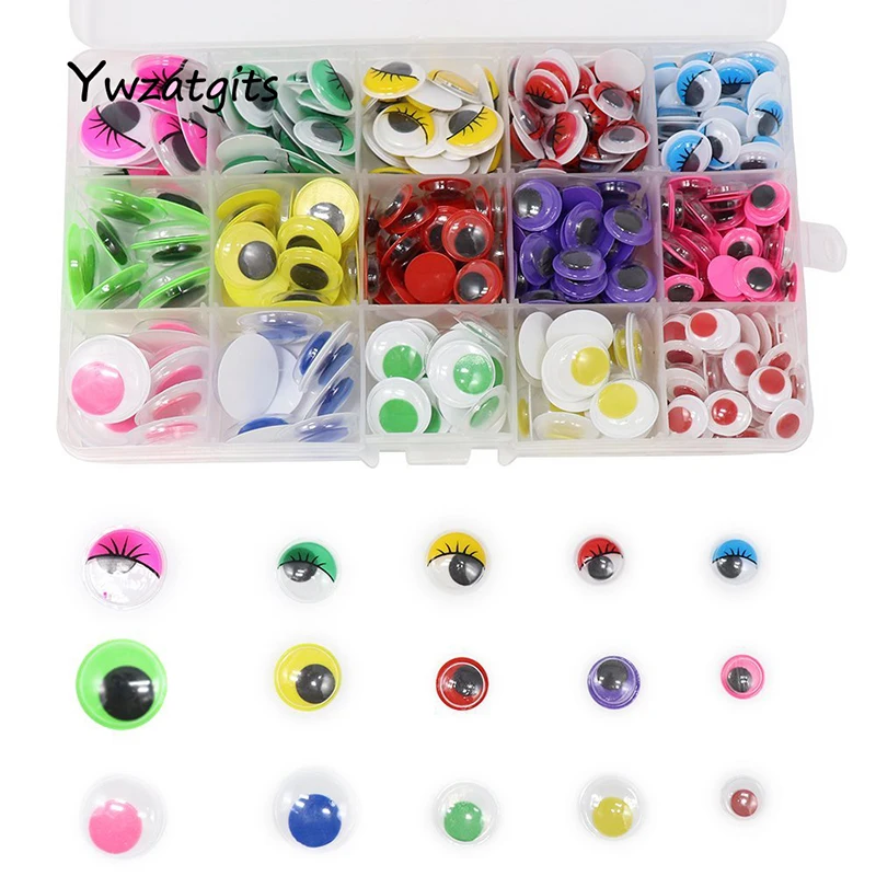 Ywzatgits 1 кор./лот 10 20 мм Googly глаза Клей на DIY Скрапбукинг для игрушек куклы Wiggly