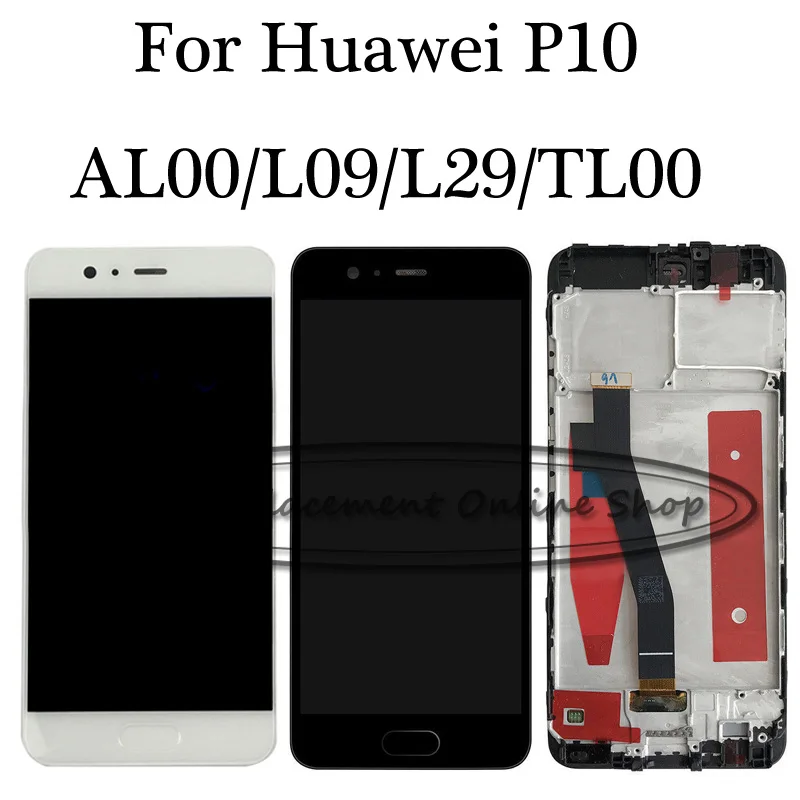 Для huawei P10 huawei P10 VTR AL00 L09 L29 TL00 ЖК-дисплей+ кодирующий преобразователь сенсорного экрана в сборе Замена с рамкой