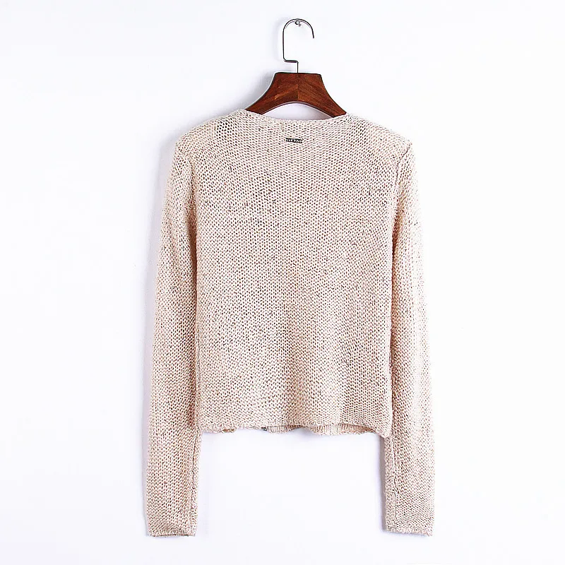 Big Sale~ sequin zipper knitted cardigans women sweaters female autumn winter Europe America fashion solid color Pullovers |