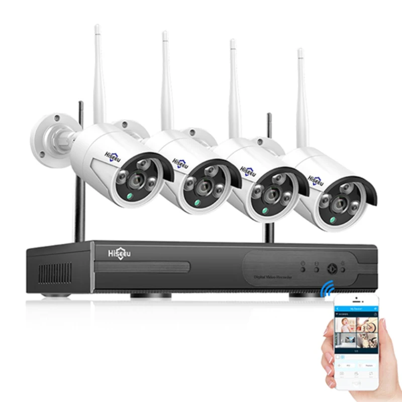 Hiseeu WNKIT-4HB611 Quad 1 3 мегапиксельная 960 P Водонепроницаемая наружная P2P домашняя