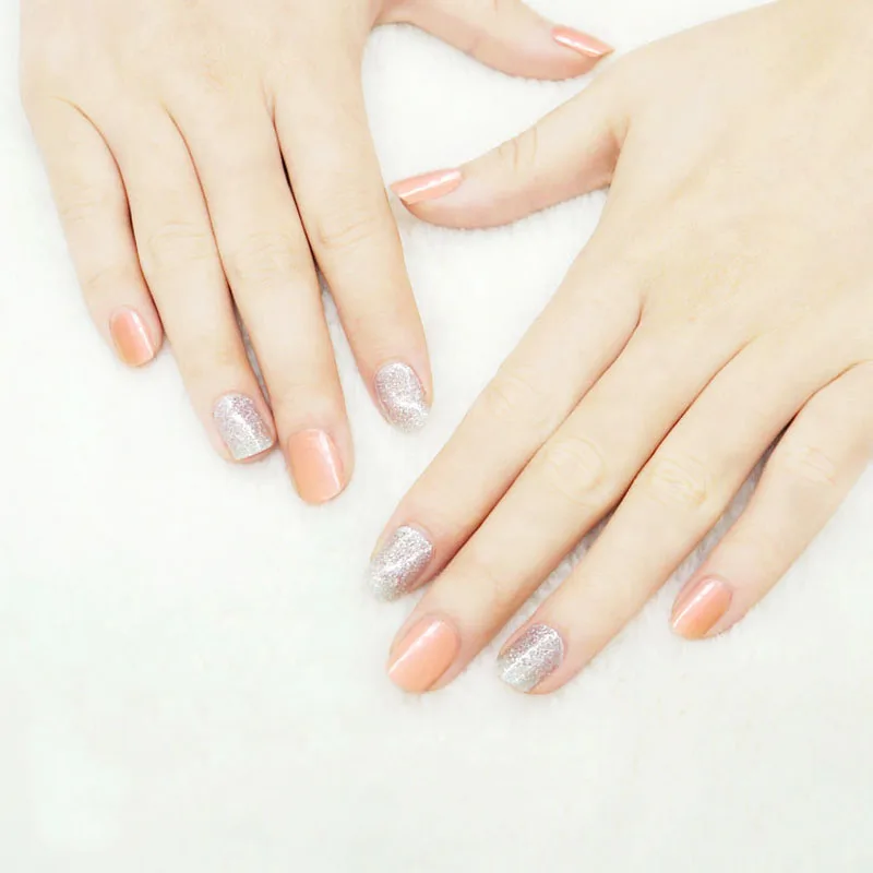 20 розовых с блестками 100% оберток для лака ногтей 2018 водостойкая Нетоксичная