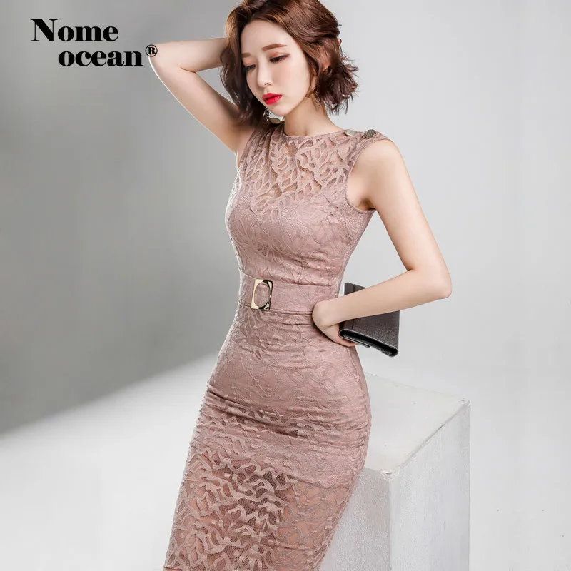 Sext/комплект из двух предметов: кружевное платье миди с высокой талией и поясом