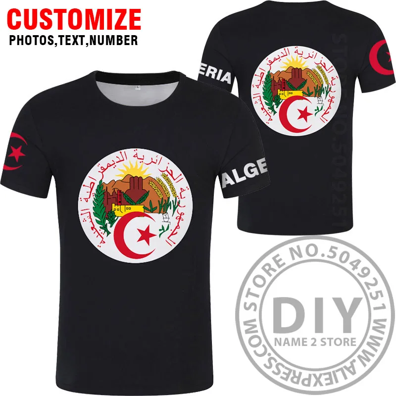 Style 9 Футболка с надписью «algerie»,, футболка с номером dza, ислам, сделай сам, арабский элджери, арабский принт, надпись, черный флаг, фото, одежда - Цвет: Style 9