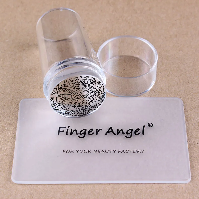 Прозрачный силиконовый скребок Finger Angel для дизайна ногтей 1 шт. Прозрачная