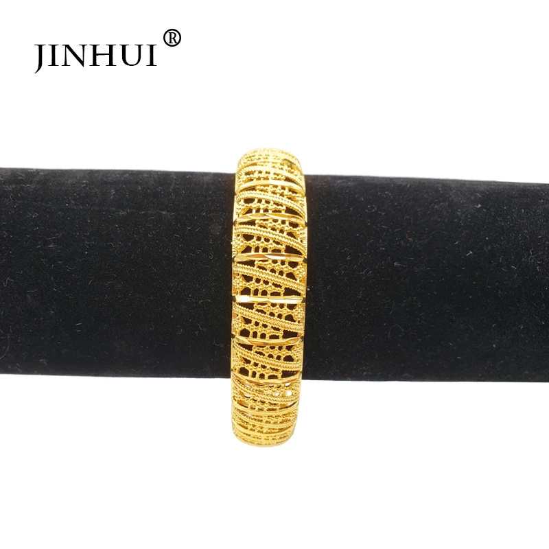 Новые модные золотые свадебные браслеты Jin Hui для женщин открытые невесты