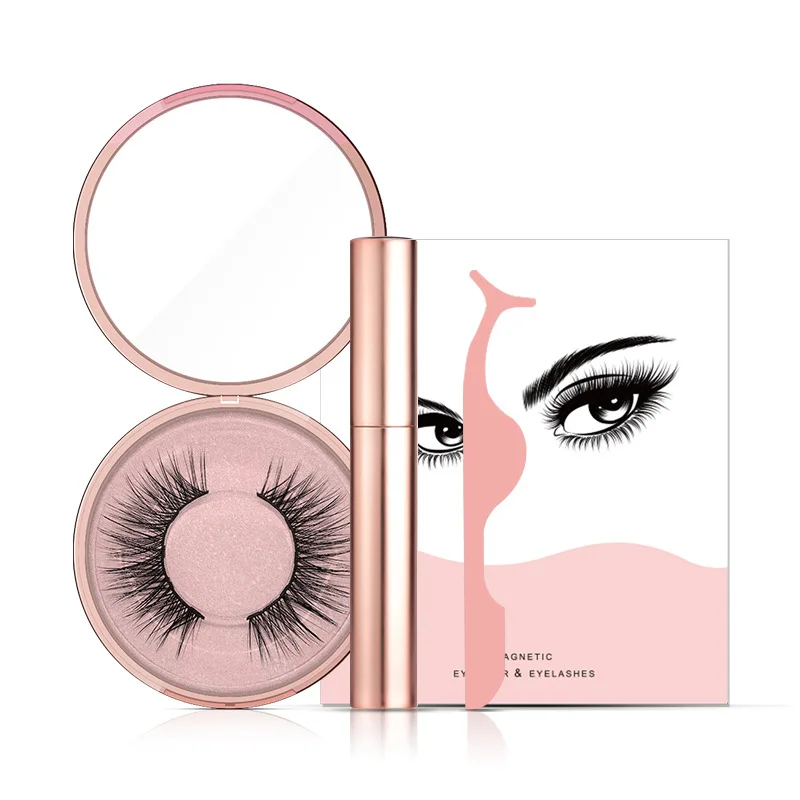 2019 Hot 4ML Liquid Quick Dry Magnetic Eyeliner & False Eyelashes Tweezer Set Waterproof Easy To Wear TSLM1 |