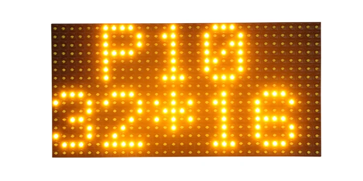 P10 Yellow Color 10 мм DIP P10 полуоткрытый 1R Одноцветный 320*160 мм 32*16 пикселей светодиодный модуль экрана на заказ размер, светодиодный вывеска - Цвет: P10 Yellow Color