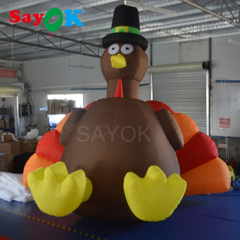 

2018 Vivid design 4m giant inflatable turkey for thanksgiving