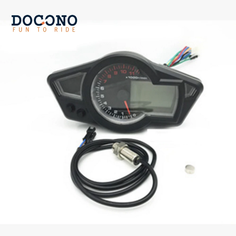 199 км/ч Универсальный 6 передач LCD цифровой одометр мотоцикл Спидометр Тахометр
