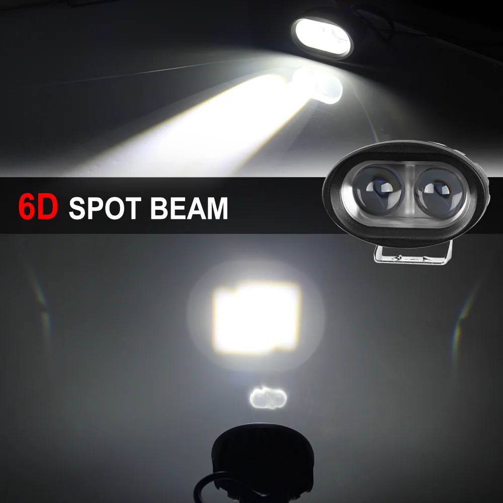 6D Spot Light Braveway 3,6 дюймов заливающий луч/точечный светодиодный рабочий светильник Водонепроницаемый внедорожный грузовик Автомобильный светодиодный рабочий светильник 12V светодиодный Экстра светильник для мотоцикла ATV - Цвет: 6D Spot Light
