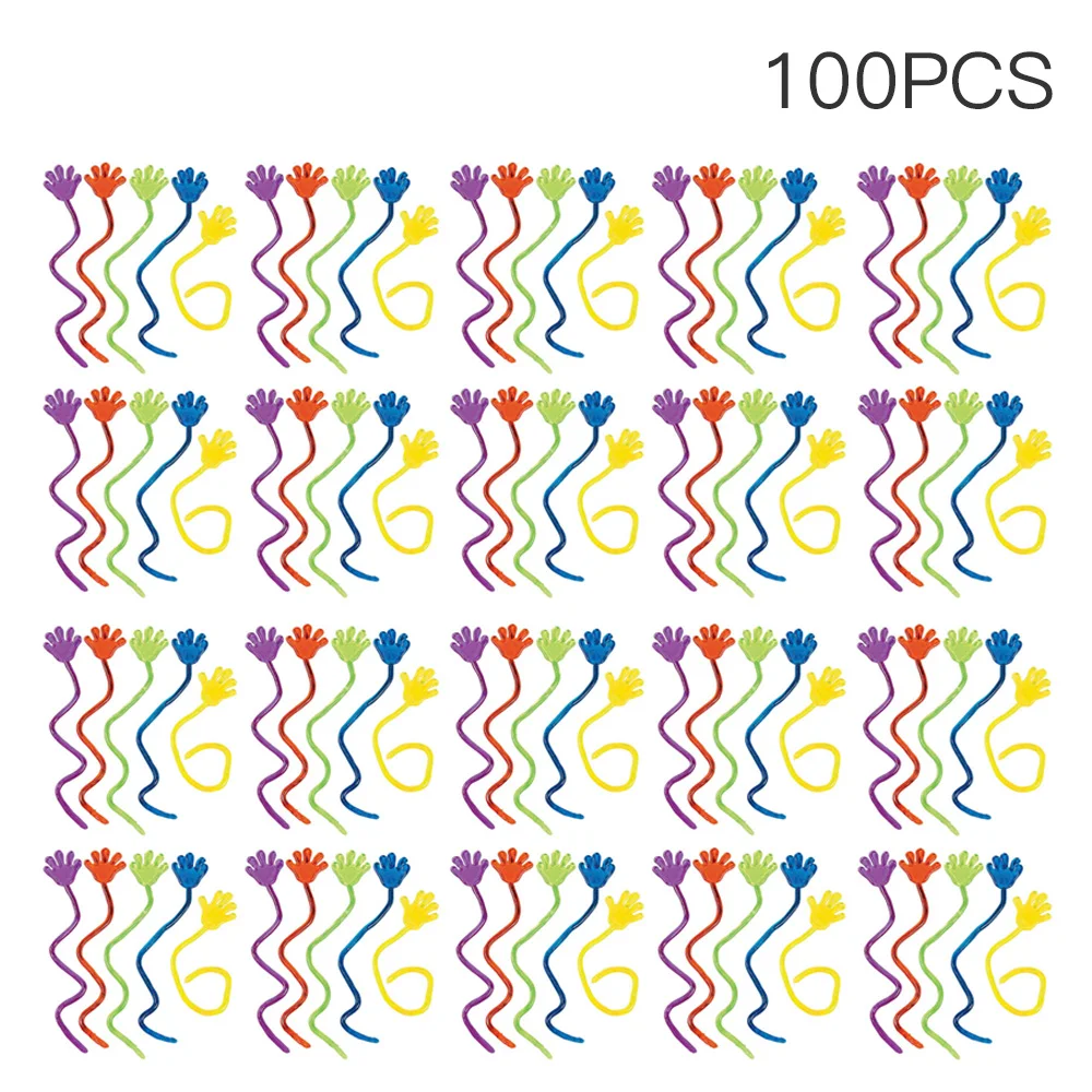 100pc color random 100 шт липкие ручные игрушки для детей, принадлежности для вечеринок, забавные гаджеты для взрослых, кляп и розыгрыши, мягкие игрушки для детей, прикольные игрушки для взрослых - Цвет: 100pc color random