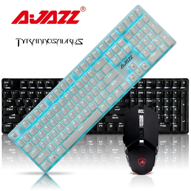 Ajazz Tyrannosaurus Esports USB Проводная Механическая клавиатура с подсветкой и набор мыши