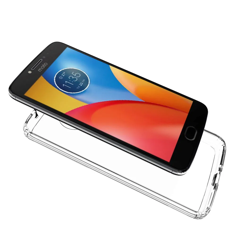 Ультратонкий Жесткий чехол-накладка из мягкого ТПУ с рамкой для Motorola Moto E4 Plus XT1770