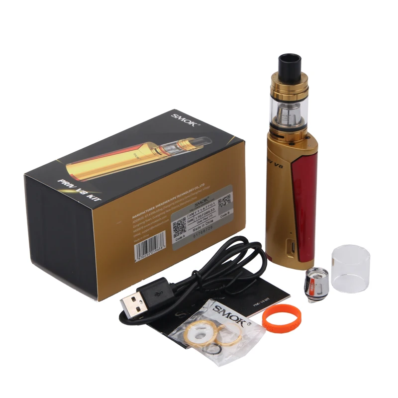 Оригинальный Smok Priv V8 комплект 60 Вт коробка мод Vape 3 мл TFV8 Детский Танк-атомайзер