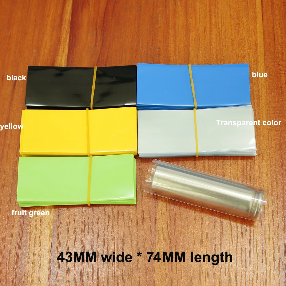 100pcs/lot 26650 lithium battery PVC flame retardant insulation package casing skin packaging heat shrinkable tube   | Обустройство