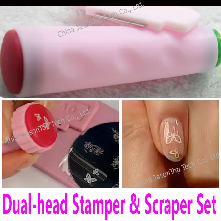 Набор стемпер для дизайна ногтей с двойными головками набор инструментов