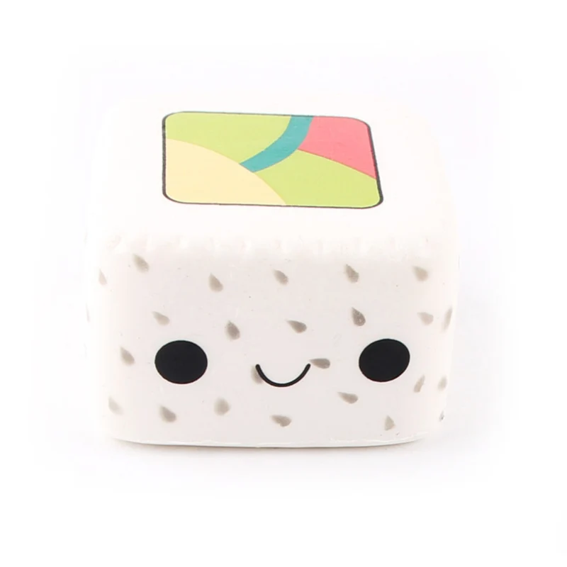Kawaii квадратный Японский Суши мягкое моделирование медленно поднимающийся крем аромат мягкая сжимающая Игрушка снятие стресса развлечение для детей Рождественский подарок