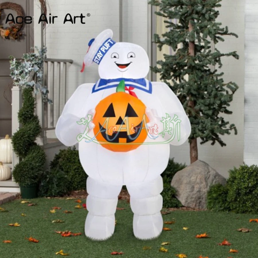 Украшение двора надувной Охотник охотник stay puft 3 м человек зефир с Хэллоуином