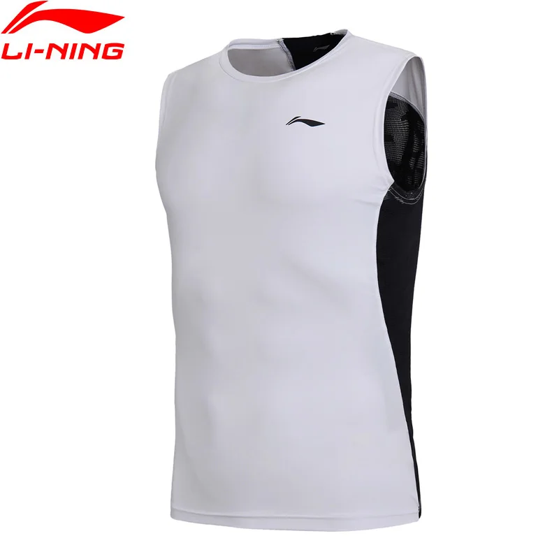 Li Ning мужской тренировочный жилет без рукавов Футболка 88% нейлон 12% спандекс