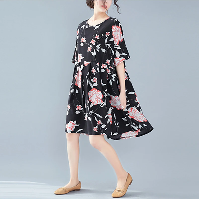 Elegdream большой Размеры Для женщин модный принт в стиле Бохо пляжное платье женские
