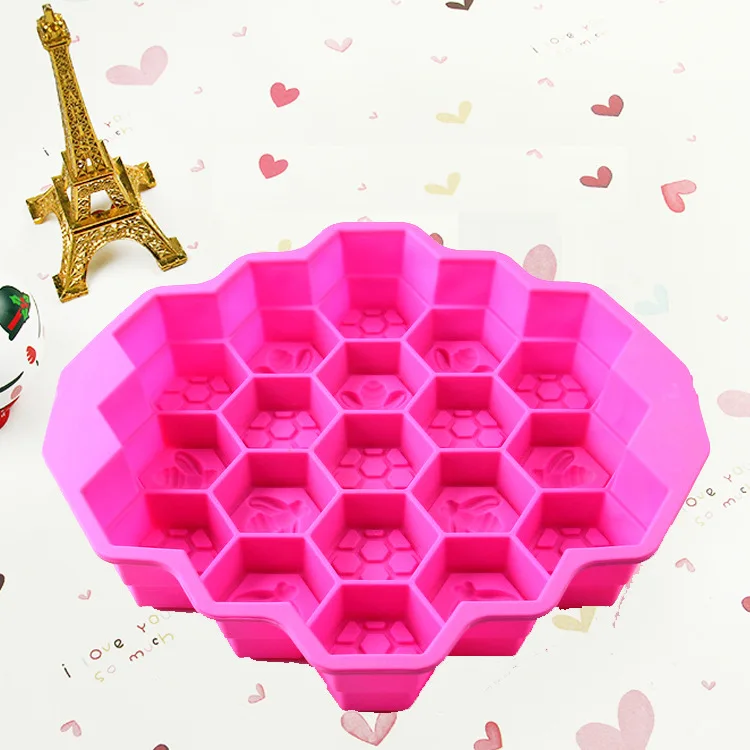 1 шт случайный цвет мед гребень пчелы плесень пчелиный воск силиконовая форма для