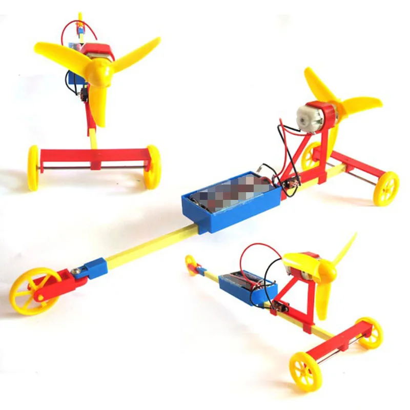 

1 Windmill DIY Assembly Electric Air Powered Racing Car Assembly Toy Kit Science Educational Learning Aerodynamic