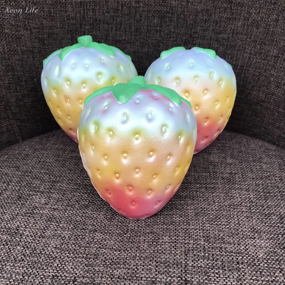 1 шт. Радуга клубника Squishy Super Jumbo Ароматические замедлить рост Редкие забавная