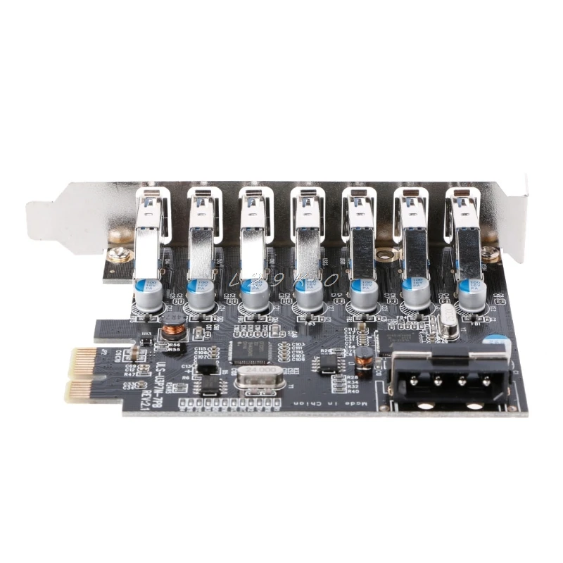 PCI-E USB 3 0 7-портовый Суперскоростной разъем питания на 15-контактный SATA адаптер PCI