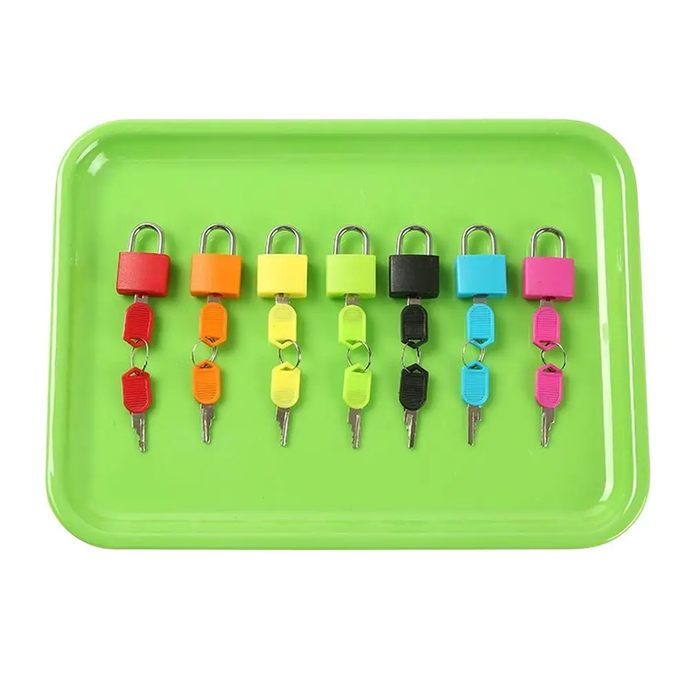

Colorful Mini Locks Teaching Aids Color Learning Unlocking Game Early Childhood Education Montessori Key Lock Sensory Toy