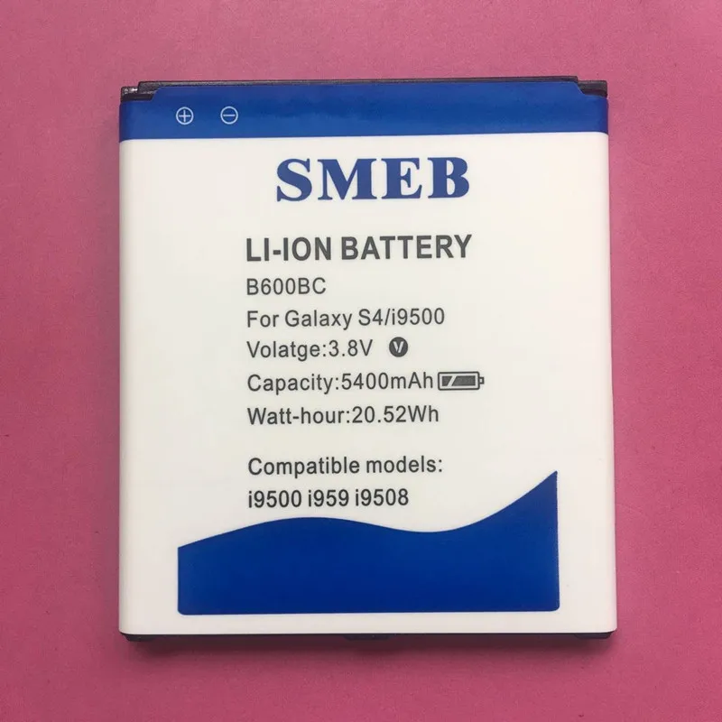 SMEB High Capacity B600BC 5400mAh For Samsung galaxy S4 battery i9505 i9502 i9508 i959 i9158 i9506 Active I9295 i9500 | Мобильные