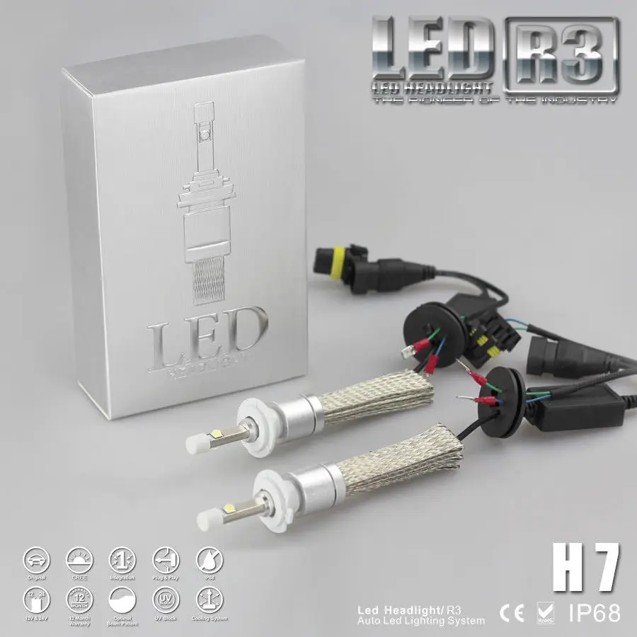 R3 Автомобильный светодиодный светильник Voiture для CREE XHP50 Chips 6000K Lampadas H1 H4 H7 H11 9005