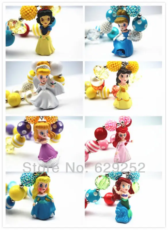 Горячая Мода 8 шт в партии принцесса девочка коренастый кулон для массивного