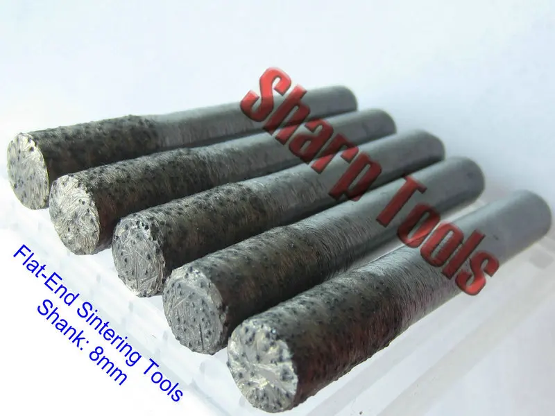 Износостойкие алмазные фрезы с плоским дном 5 шт./компл. 8 мм фрезерные