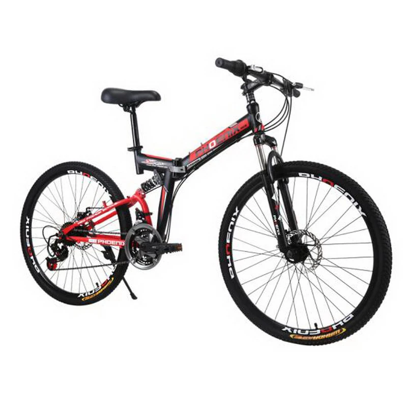 161005/Bicycle / 24-speed double-shock 26-inch folding car mountain bike two-disc brake speed cycling adult men and women | Спорт и
